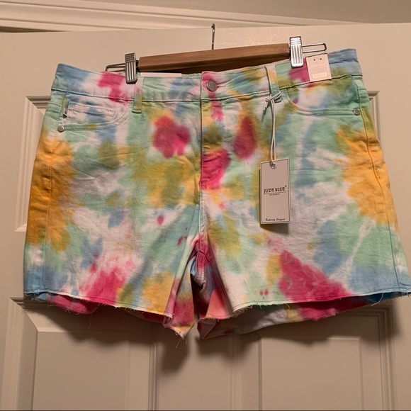 Judy Blue Pants - Judy Blue high rise jean shorts OX tie dye
